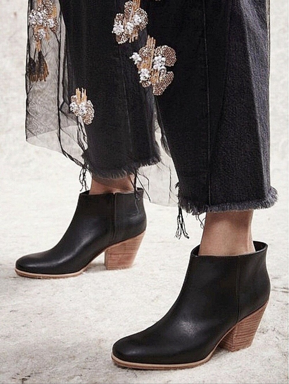 Rachel Comey Mars Bootie US 9 Black Leather Heeled Ankle Boots